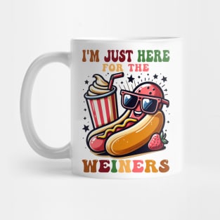 I'm Just Here For The Weiners Funny Hotdog Mug